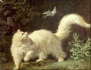 Jean-Jacques Bachelier Un chat Angora oil painting artist